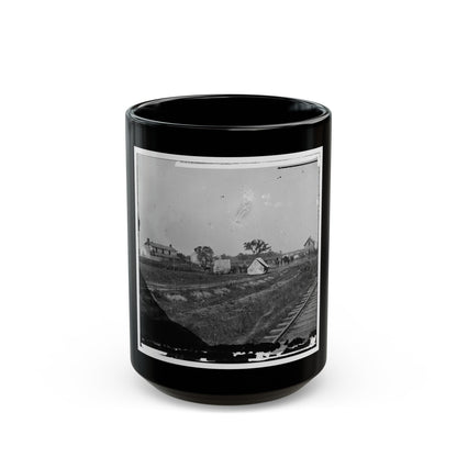 Rappahannock Station, Va. Federal Encampment Near Railroad (U.S. Civil War) Black Coffee Mug-15oz-The Sticker Space