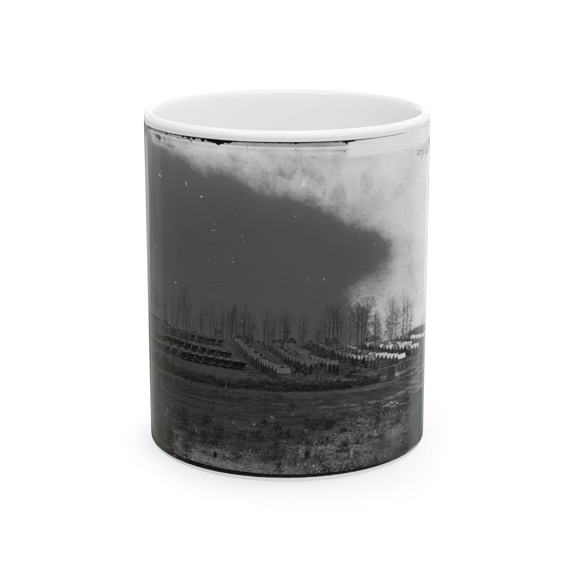 Rappahannock Station, Va. General View Of 50th New York Engineers' Winter Encampment (U.S. Civil War) White Coffee Mug-11oz-The Sticker Space