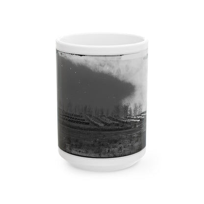 Rappahannock Station, Va. General View Of 50th New York Engineers' Winter Encampment (U.S. Civil War) White Coffee Mug-15oz-The Sticker Space