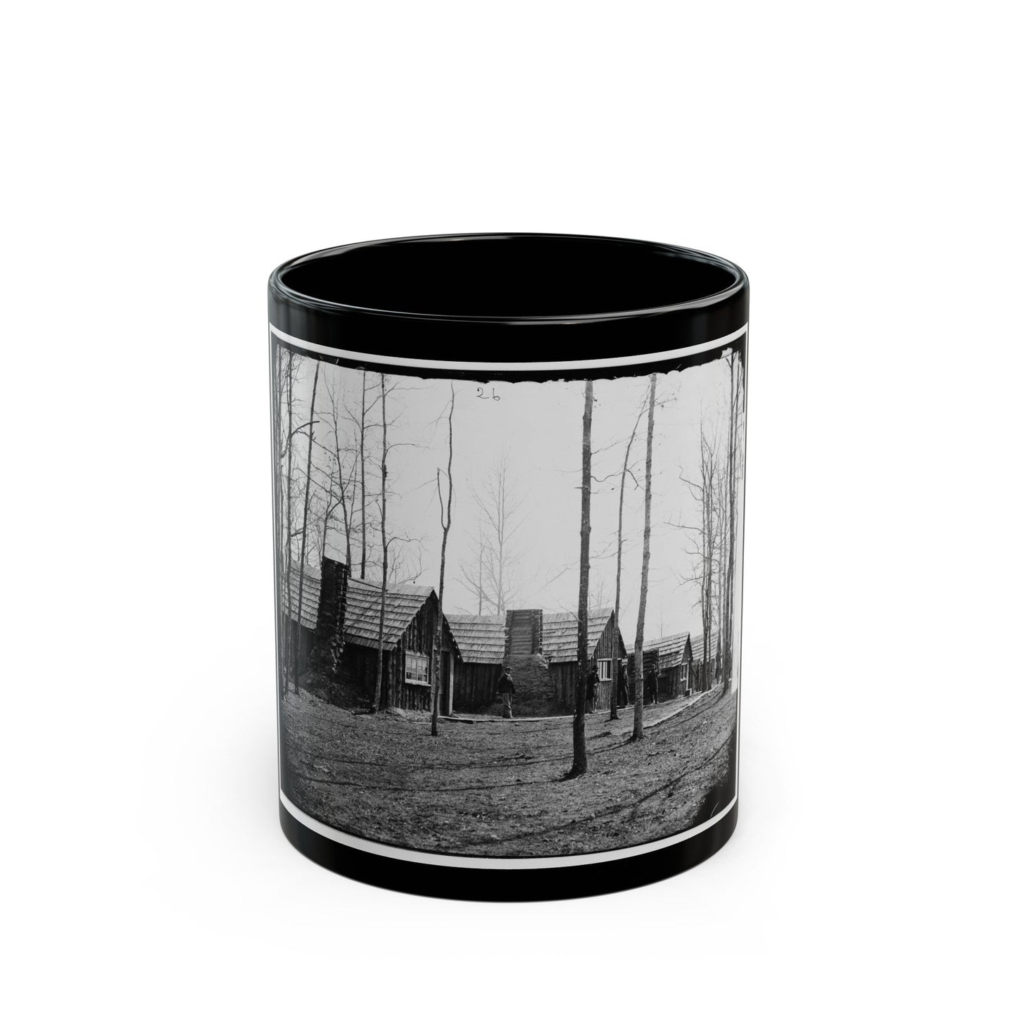 Rappahannock Station, Va. Officers' Quarters, 50th New York Engineers; Another View (U.S. Civil War) Black Coffee Mug-11oz-The Sticker Space