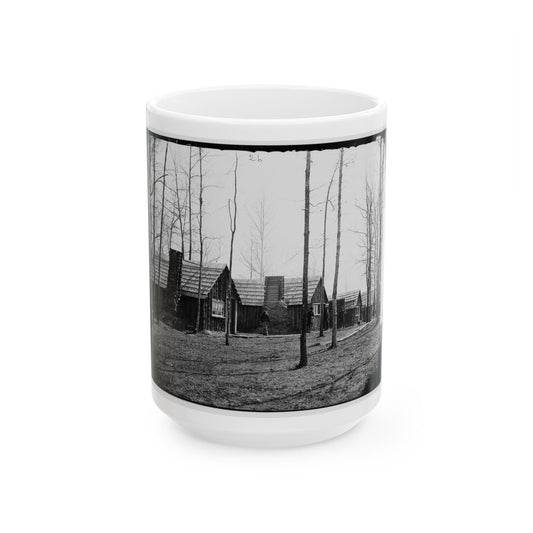 Rappahannock Station, Va. Officers' Quarters, 50th New York Engineers; Another View (U.S. Civil War) White Coffee Mug-15oz-The Sticker Space