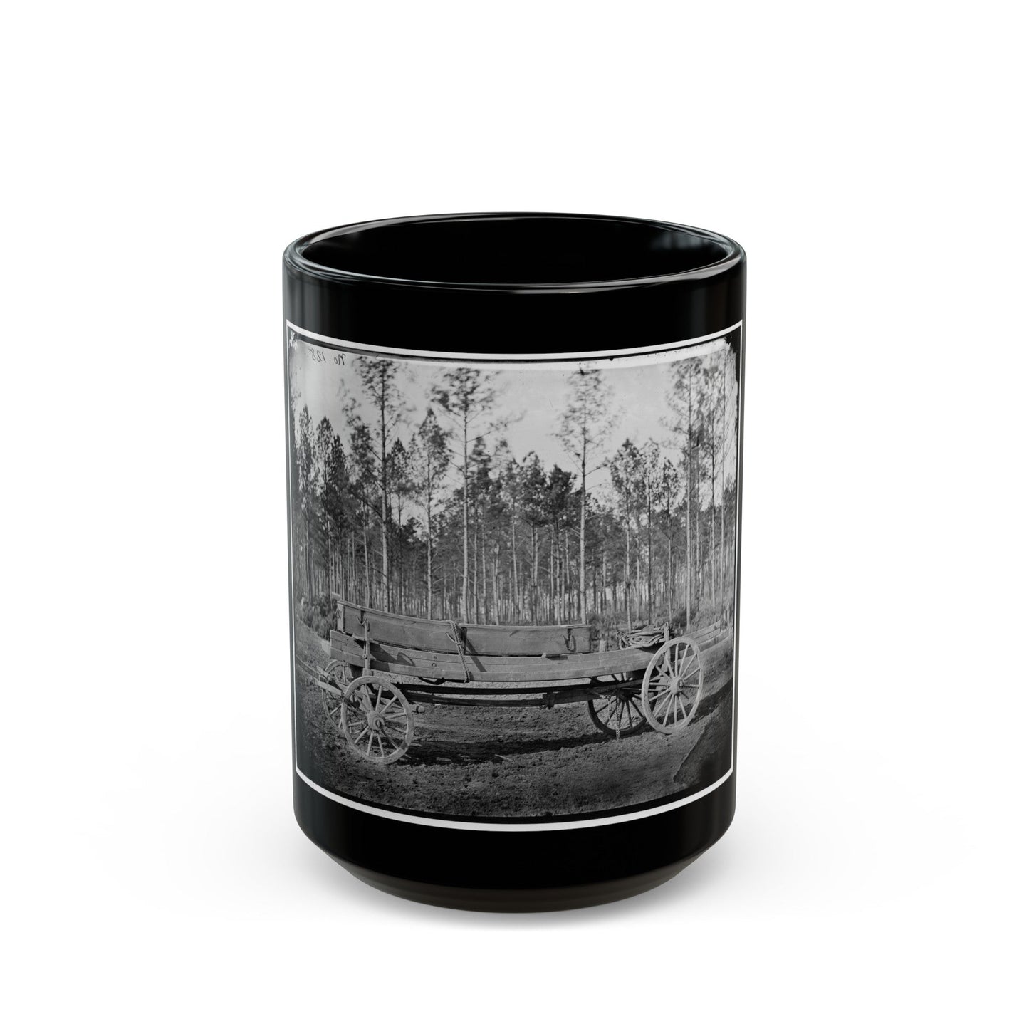 Rappahannock Station, Va. Pontoon Wagon, 50th New York Engineers (U.S. Civil War) Black Coffee Mug-15oz-The Sticker Space