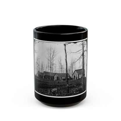 Rappahannock Station, Va. Quarters Of Field And Staff Officers, 50th New York Engineers (U.S. Civil War) Black Coffee Mug-15oz-The Sticker Space