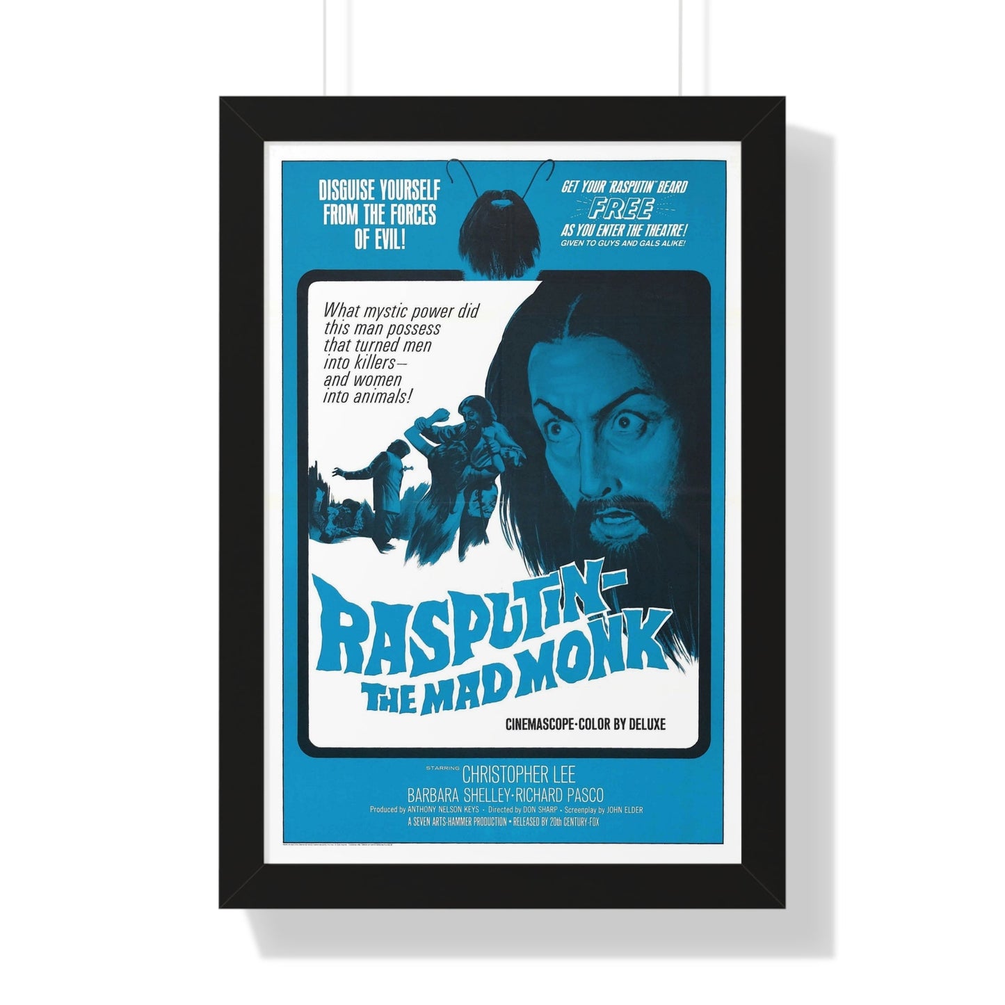 RASPUTIN THE MAD MONK 1966 - Framed Movie Poster-16″ x 24″-The Sticker Space