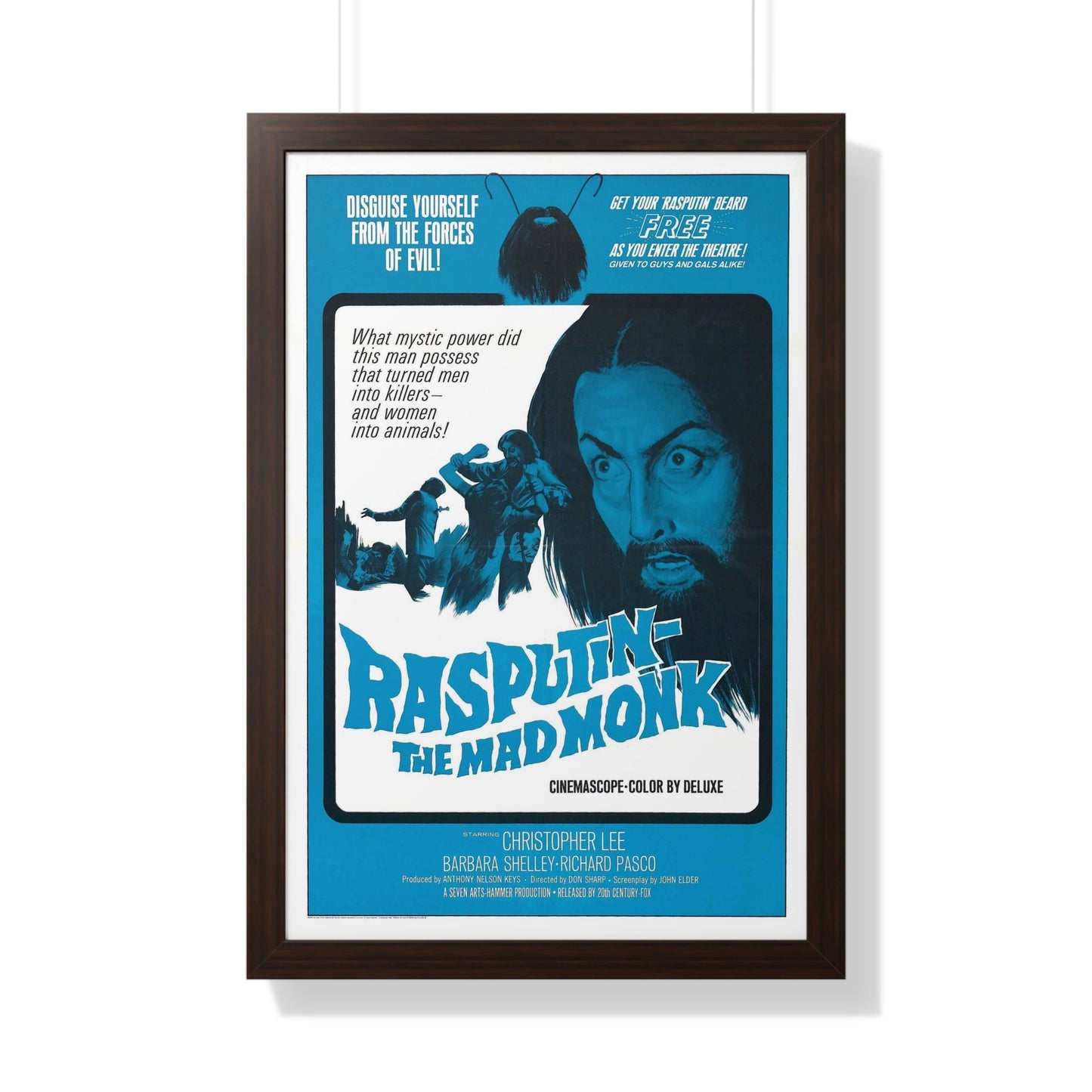 RASPUTIN THE MAD MONK 1966 - Framed Movie Poster-20" x 30"-The Sticker Space