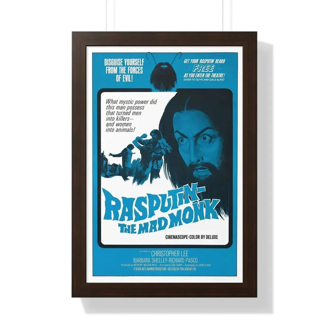 RASPUTIN THE MAD MONK 1966 - Framed Movie Poster - The Sticker Space