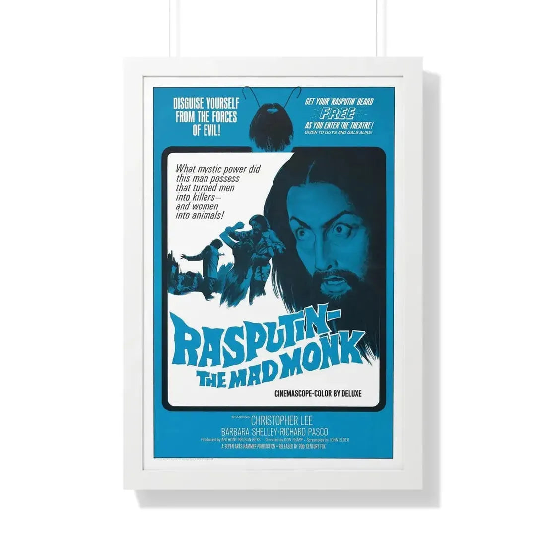 RASPUTIN THE MAD MONK 1966 - Framed Movie Poster - The Sticker Space