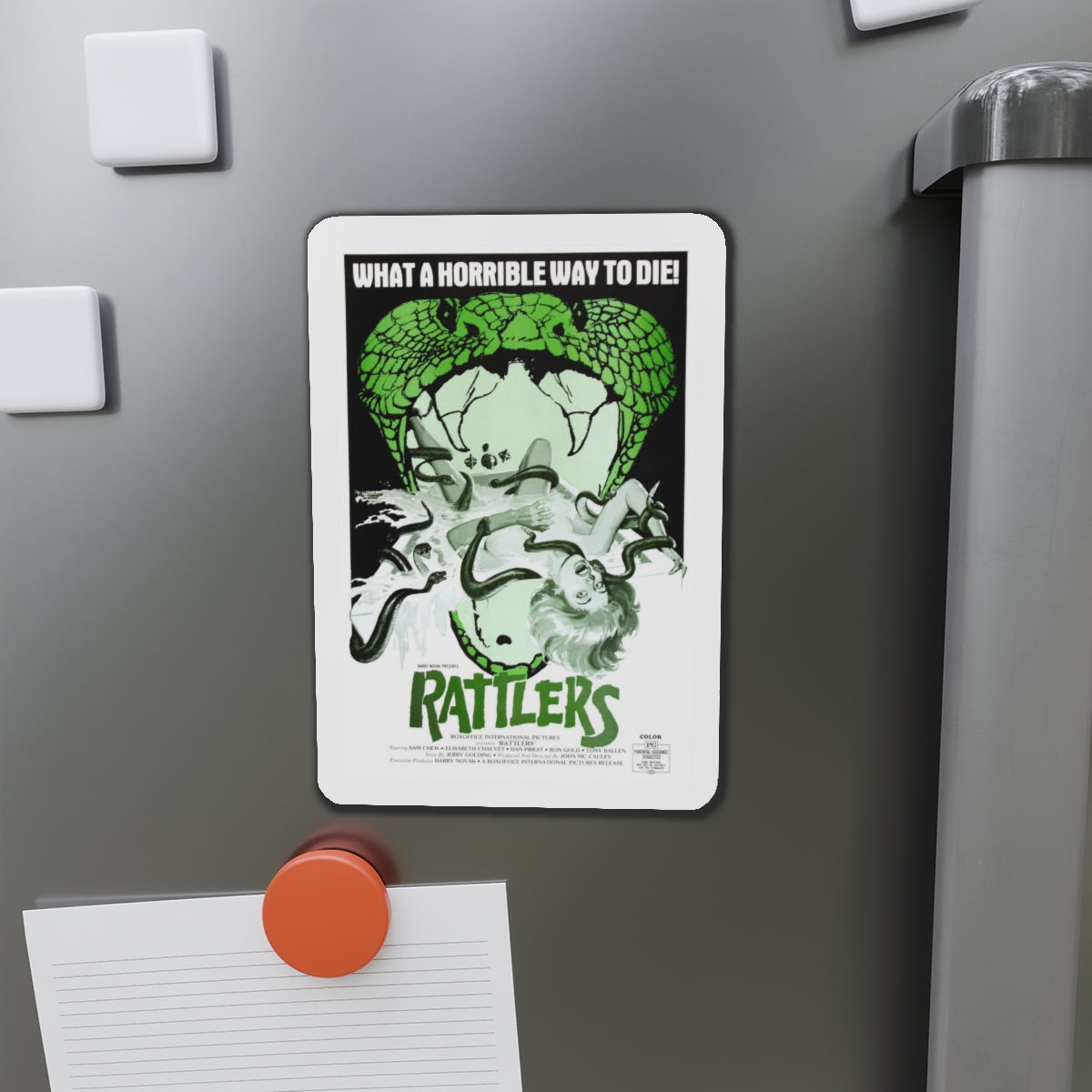 RATTLERS 1976 Movie Poster - Refrigerator Magnet-The Sticker Space