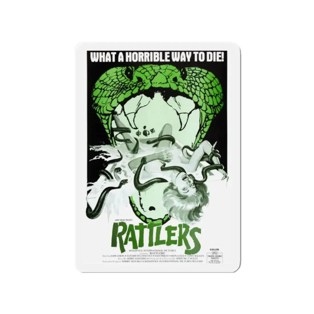RATTLERS 1976 Movie Poster - Refrigerator Magnet - The Sticker Space