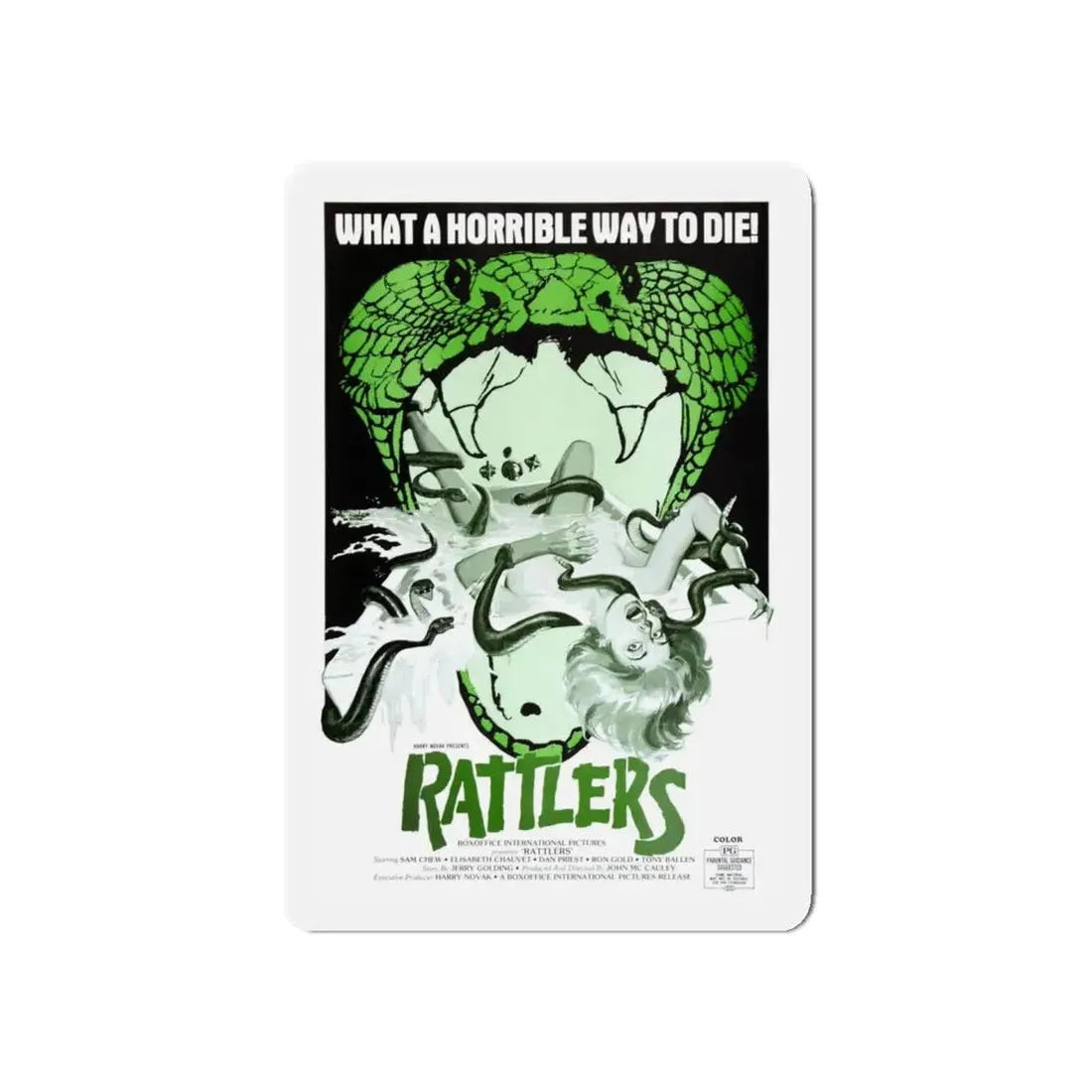 RATTLERS 1976 Movie Poster - Refrigerator Magnet - The Sticker Space