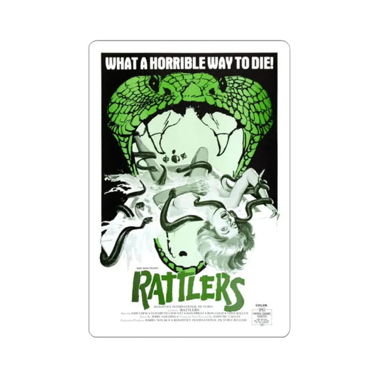 RATTLERS 1976 Movie Poster - STICKER Vinyl Kiss-Cut Decal 2 Inch White - The Sticker Space