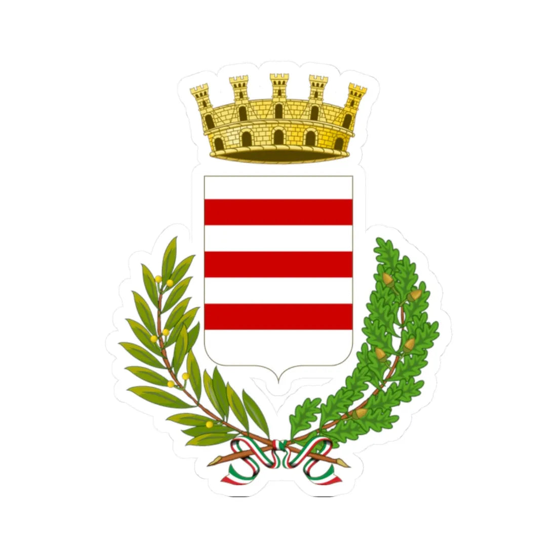 Ravello-Stemma (Italy) (Coat of Arms) STICKER Vinyl Kiss-Cut Decal 2 Inch White - The Sticker Space