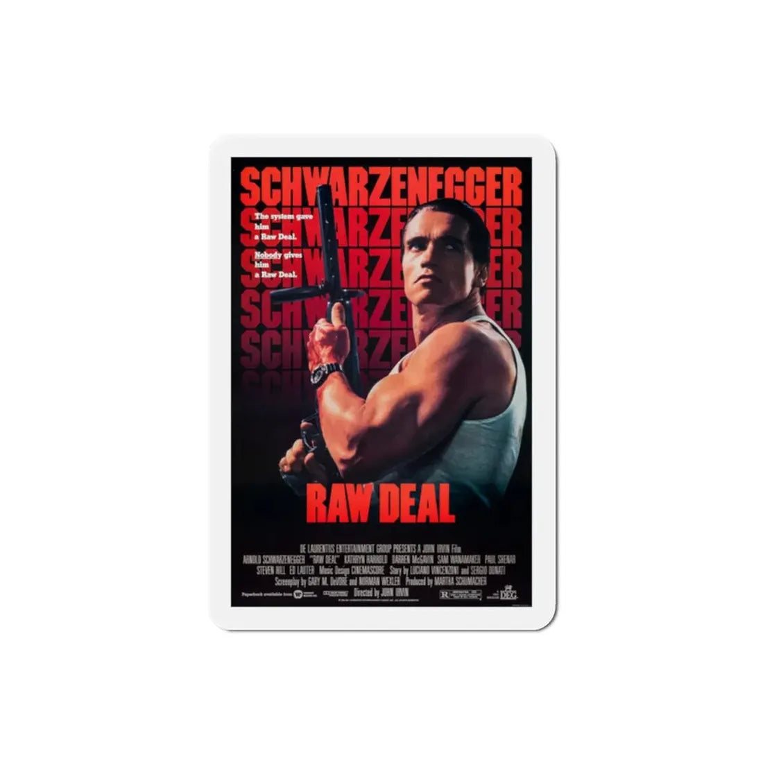 Raw Deal 1986 Movie Poster Refrigerator Magnet - The Sticker Space