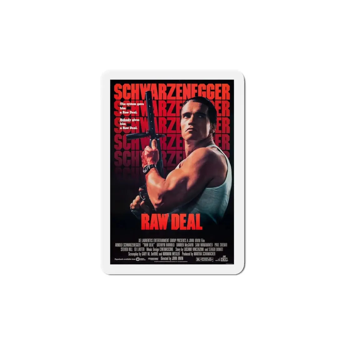 Raw Deal 1986 Movie Poster Refrigerator Magnet - The Sticker Space