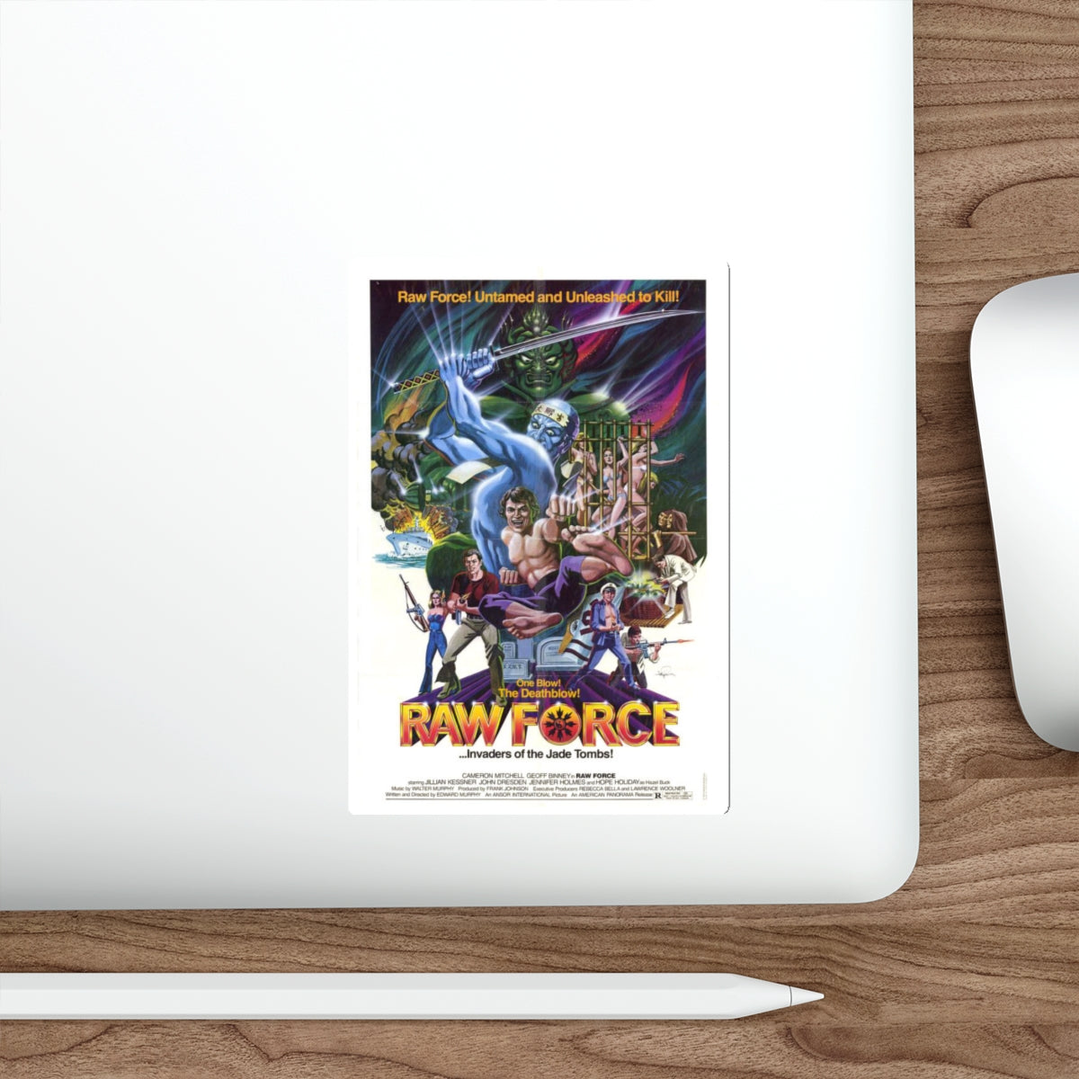 RAW FORCE 1982 Movie Poster STICKER Vinyl Die-Cut Decal-The Sticker Space