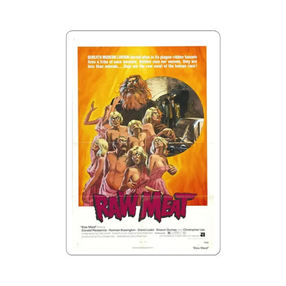 Raw Meat 1972 Movie Poster - STICKER Vinyl Kiss-Cut Decal 3 Inch White - The Sticker Space