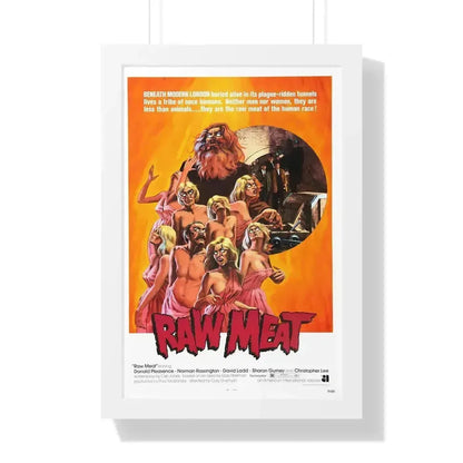 RAW MEAT (DEATH LINE) 1972 - Framed Movie Poster 16″ x 24″ White - The Sticker Space