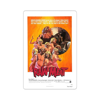 RAW MEAT (DEATH LINE) 1972 Movie Poster - STICKER Vinyl Kiss-Cut Decal 3 Inch White - The Sticker Space