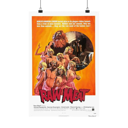 RAW MEAT (DEATH LINE) 1972 - Paper Movie Poster - The Sticker Space
