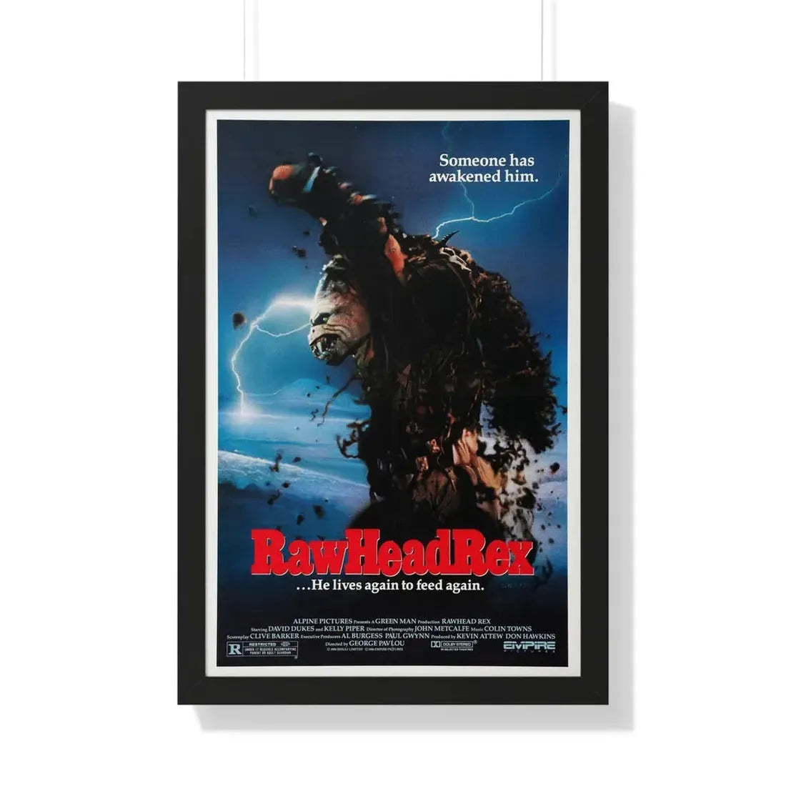 RAWHEAD REX 1986 - Framed Movie Poster - The Sticker Space