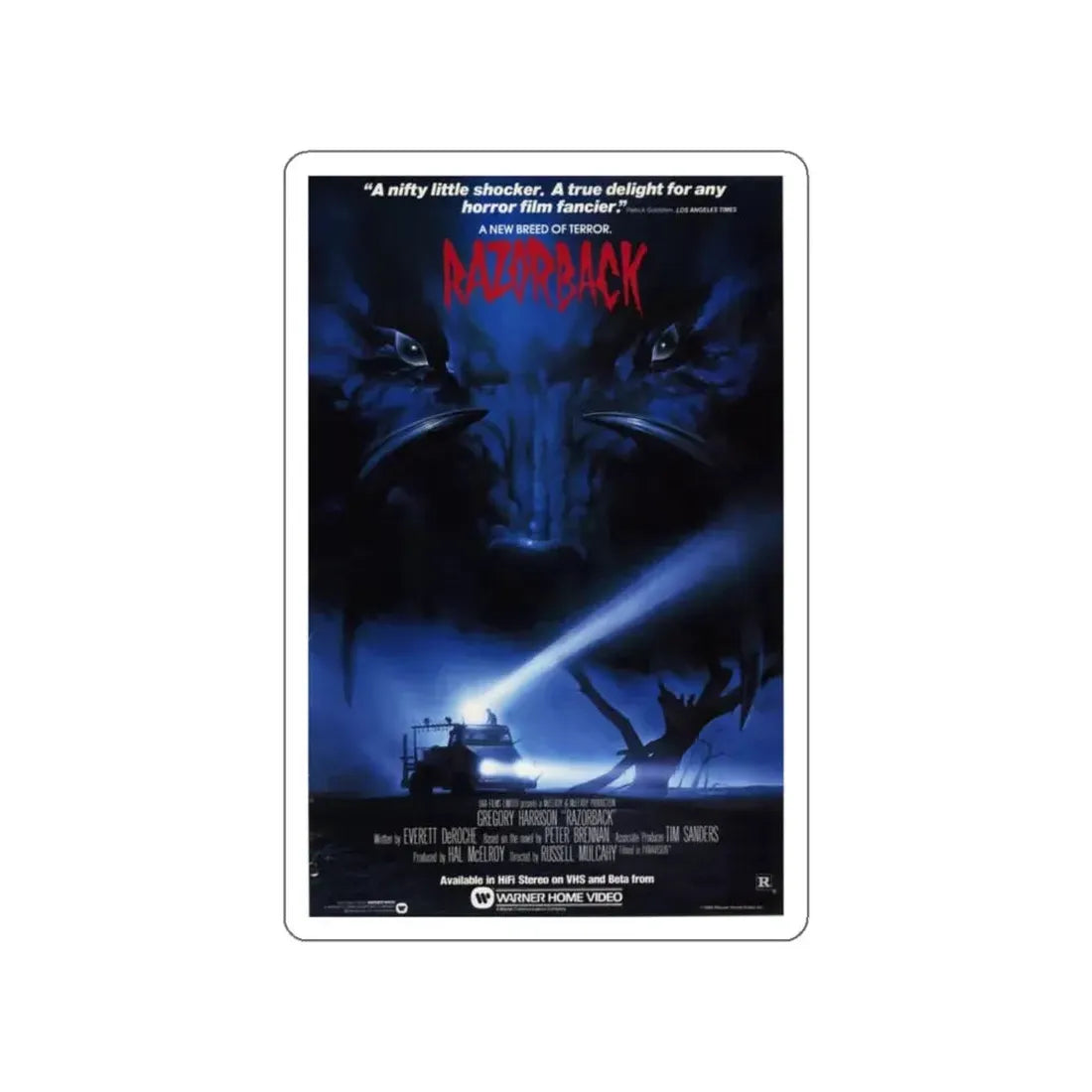 RAZORBACK 1984 Movie Poster STICKER Vinyl Die-Cut Decal 5 Inch - The Sticker Space