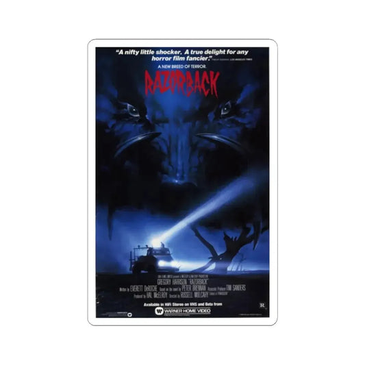 RAZORBACK 1984 Movie Poster - STICKER Vinyl Kiss-Cut Decal 2 Inch White - The Sticker Space