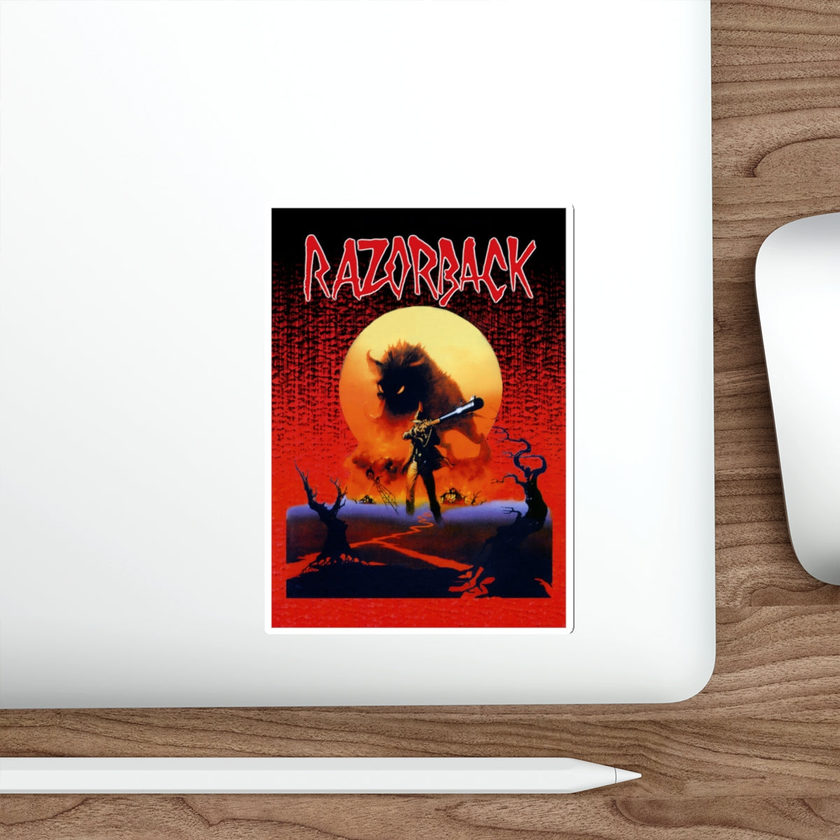 RAZORBACK (2) 1984 Movie Poster STICKER Vinyl Die-Cut Decal-The Sticker Space