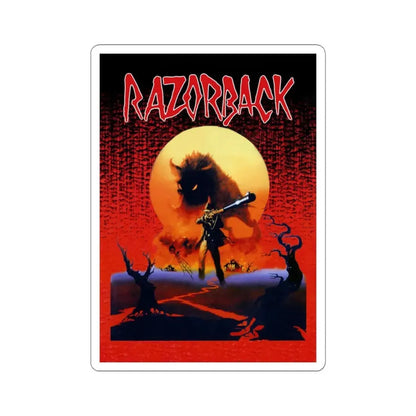 RAZORBACK (2) 1984 Movie Poster - STICKER Vinyl Kiss-Cut Decal 4 Inch White - The Sticker Space