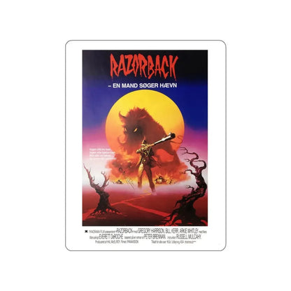 RAZORBACK (DANISH) 1984 Movie Poster STICKER Vinyl Die-Cut Decal - The Sticker Space