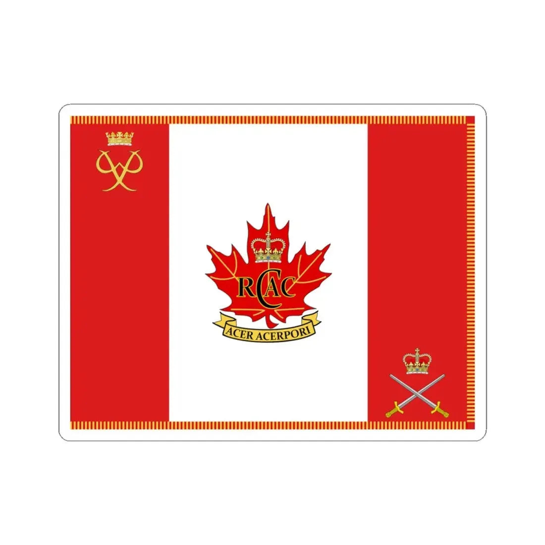 RCACC Camp Flag (Canada) STICKER Vinyl Kiss-Cut Decal 4 Inch White - The Sticker Space