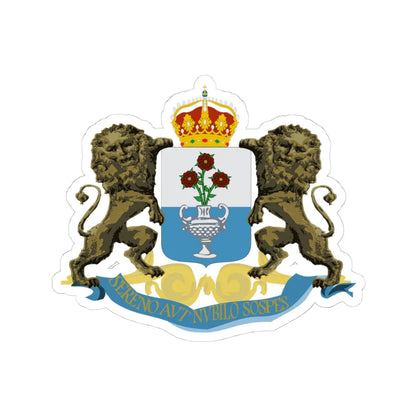 Răducanu Rosettis coat of arms (Algeria) (Coat of Arms) STICKER Vinyl Kiss-Cut Decal 4 Inch White - The Sticker Space