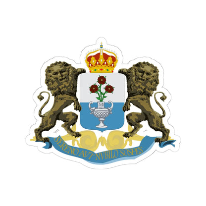 Răducanu Rosettis coat of arms (Algeria) (Coat of Arms) STICKER Vinyl Kiss-Cut Decal 6 Inch White - The Sticker Space