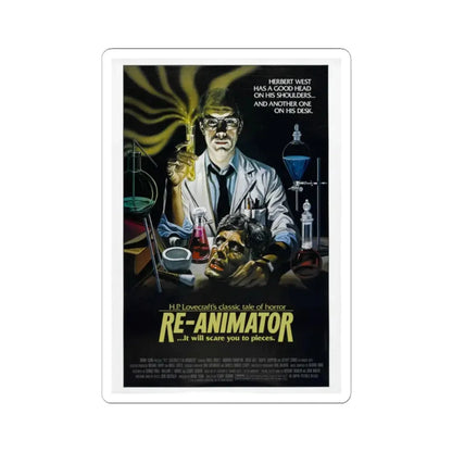 Re animator 1985 Movie Poster - STICKER Vinyl Kiss-Cut Decal 2 Inch White - The Sticker Space