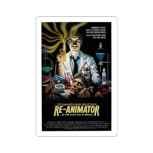 RE-ANIMATOR (3) 1985 Movie Poster - STICKER Vinyl Kiss-Cut Decal 2 Inch White - The Sticker Space