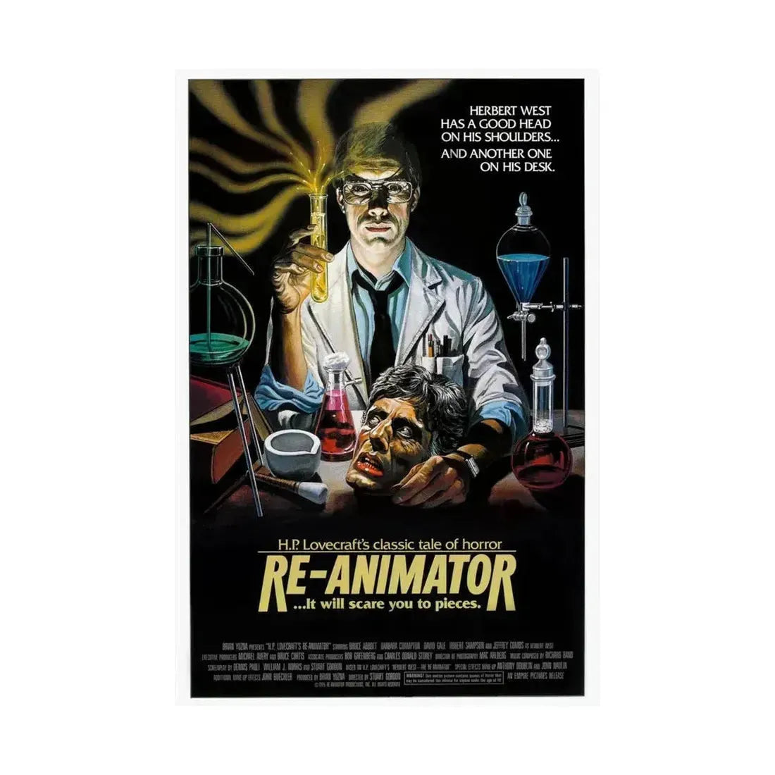 RE-ANIMATOR (3) 1985 - Paper Movie Poster - The Sticker Space
