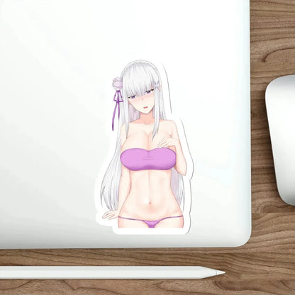 Re Zero Kara Hajimeru Isekai Seikatsu - Emilia v2 (Anime/Ecchi/Waifu) STICKER Vinyl Die-Cut Decal - The Sticker Space