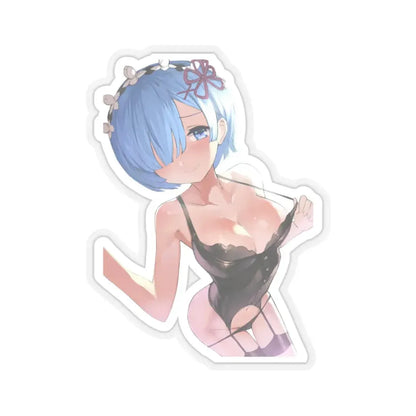 Re Zero Kara Hajimeru Isekai Seikatsu Rem 3 (Anime/Ecchi) STICKER Vinyl Kiss-Cut Decal 6 Inch Transparent - The Sticker Space
