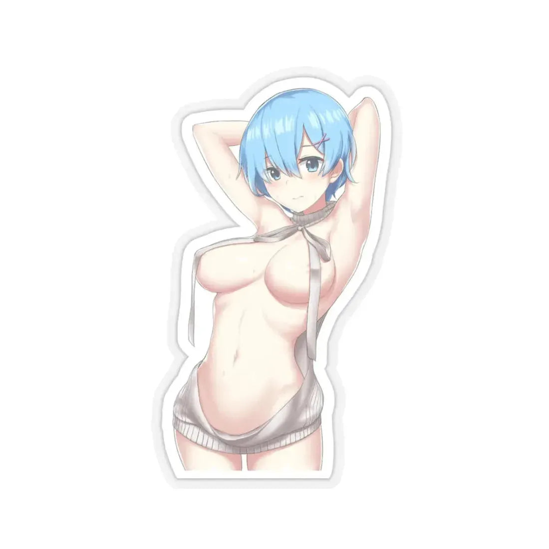 Re Zero Kara Hajimeru Isekai Seikatsu Rem 4 (Anime/Ecchi) STICKER Vinyl Kiss-Cut Decal 3 Inch Transparent - The Sticker Space