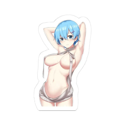 Re Zero Kara Hajimeru Isekai Seikatsu Rem 4 (Anime/Ecchi) STICKER Vinyl Kiss-Cut Decal 4 Inch White - The Sticker Space