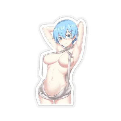Re Zero Kara Hajimeru Isekai Seikatsu Rem 4 (Anime/Ecchi) STICKER Vinyl Kiss-Cut Decal 6 Inch Transparent - The Sticker Space