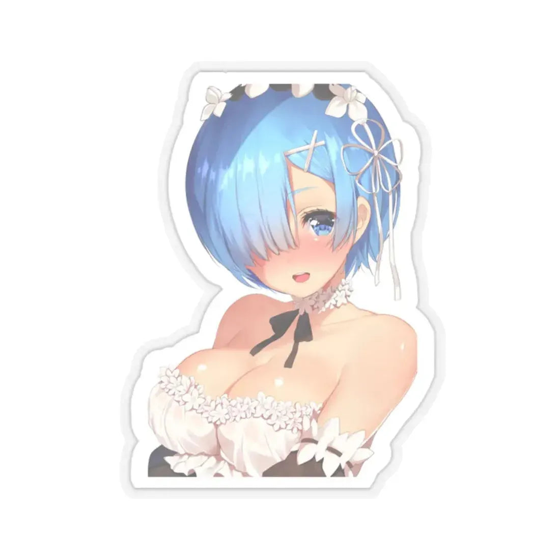 Re Zero Kara Hajimeru Isekai Seikatsu Rem 6 (Anime/Ecchi) STICKER Vinyl Kiss-Cut Decal 2 Inch Transparent - The Sticker Space