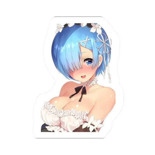 Re Zero Kara Hajimeru Isekai Seikatsu Rem 6 (Anime/Ecchi) STICKER Vinyl Kiss-Cut Decal 2 Inch White - The Sticker Space