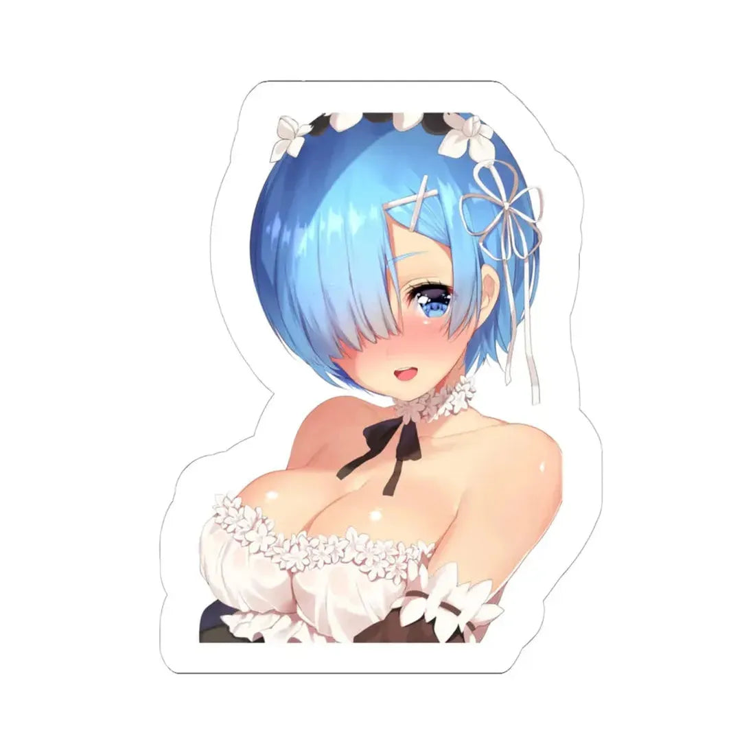 Re Zero Kara Hajimeru Isekai Seikatsu Rem 6 (Anime/Ecchi) STICKER Vinyl Kiss-Cut Decal 6 Inch White - The Sticker Space