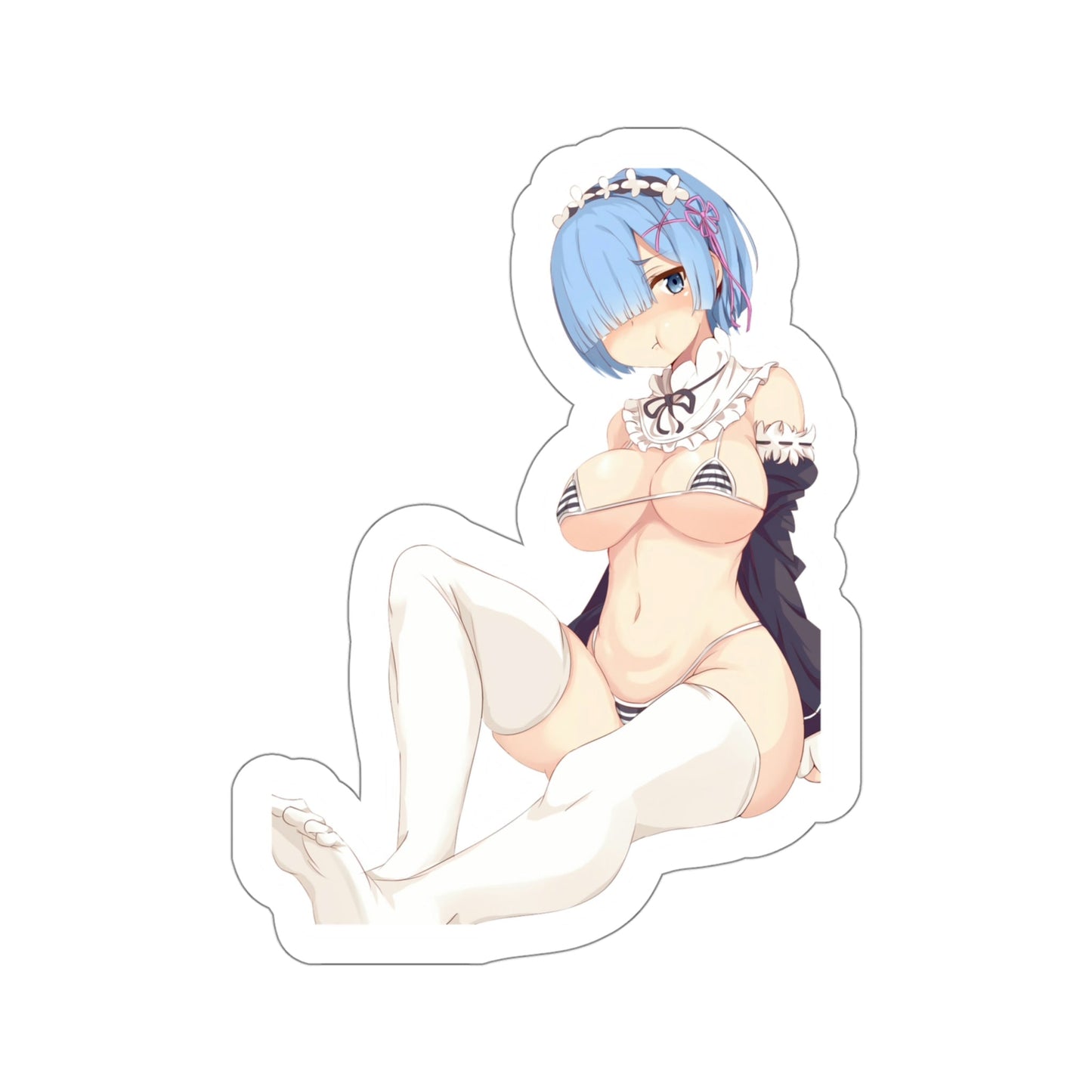 Re Zero Kara Hajimeru Isekai Seikatsu - Rem v2 (Anime/Ecchi/Waifu) STICKER Vinyl Die-Cut Decal-4 Inch-The Sticker Space