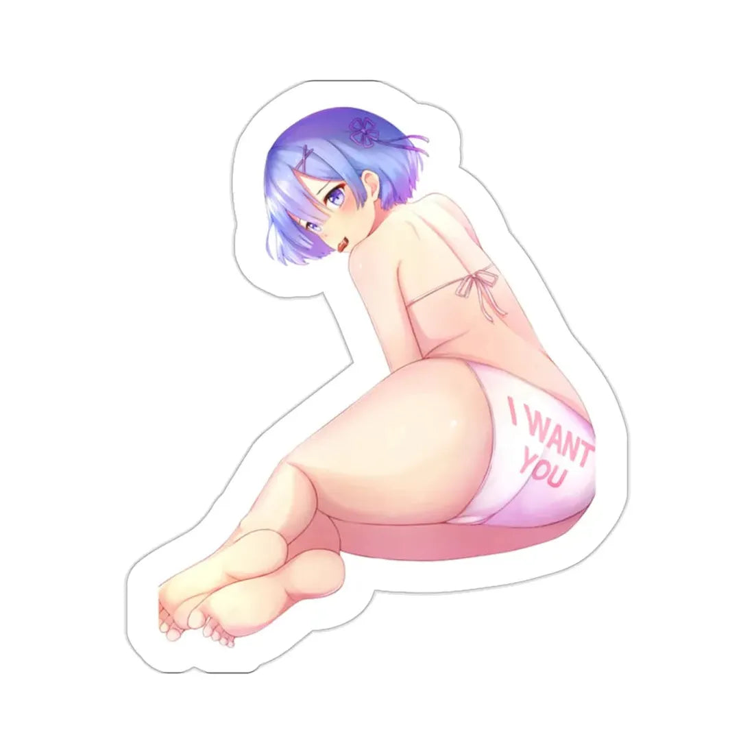 Re Zero Kara Hajimeru Isekai Seikatsu - Rem v5 (Anime/Ecchi/Waifu) STICKER Vinyl Die-Cut Decal - The Sticker Space