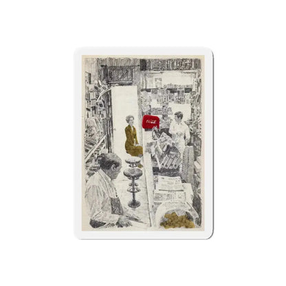 Reader's Digest Condensed Books, c. 1980 (3) (Magazine Illustration) Refrigerator Magnet 6 Inch Die-Cut - The Sticker Space