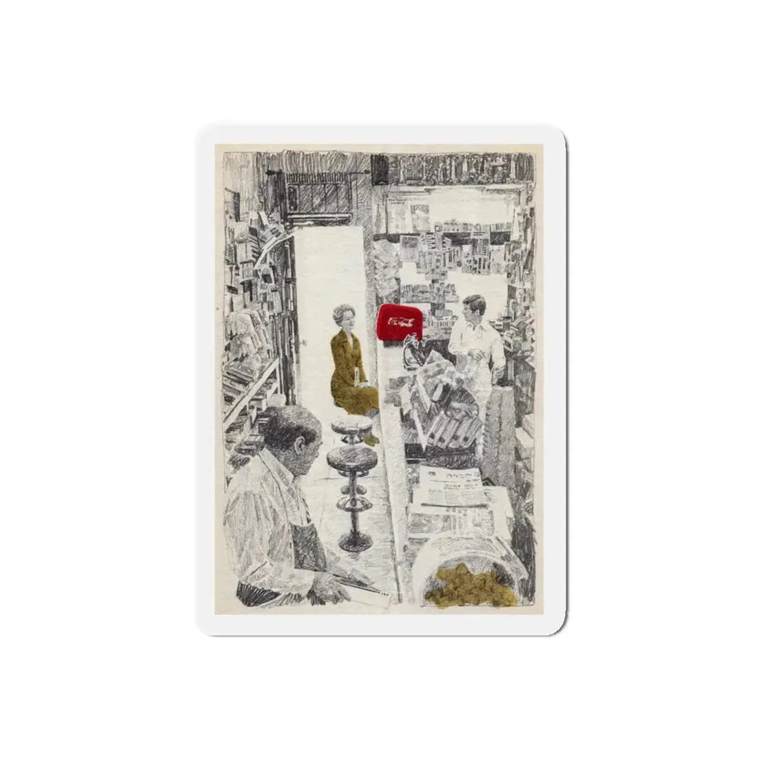 Reader's Digest Condensed Books, c. 1980 (3) (Magazine Illustration) Refrigerator Magnet - The Sticker Space