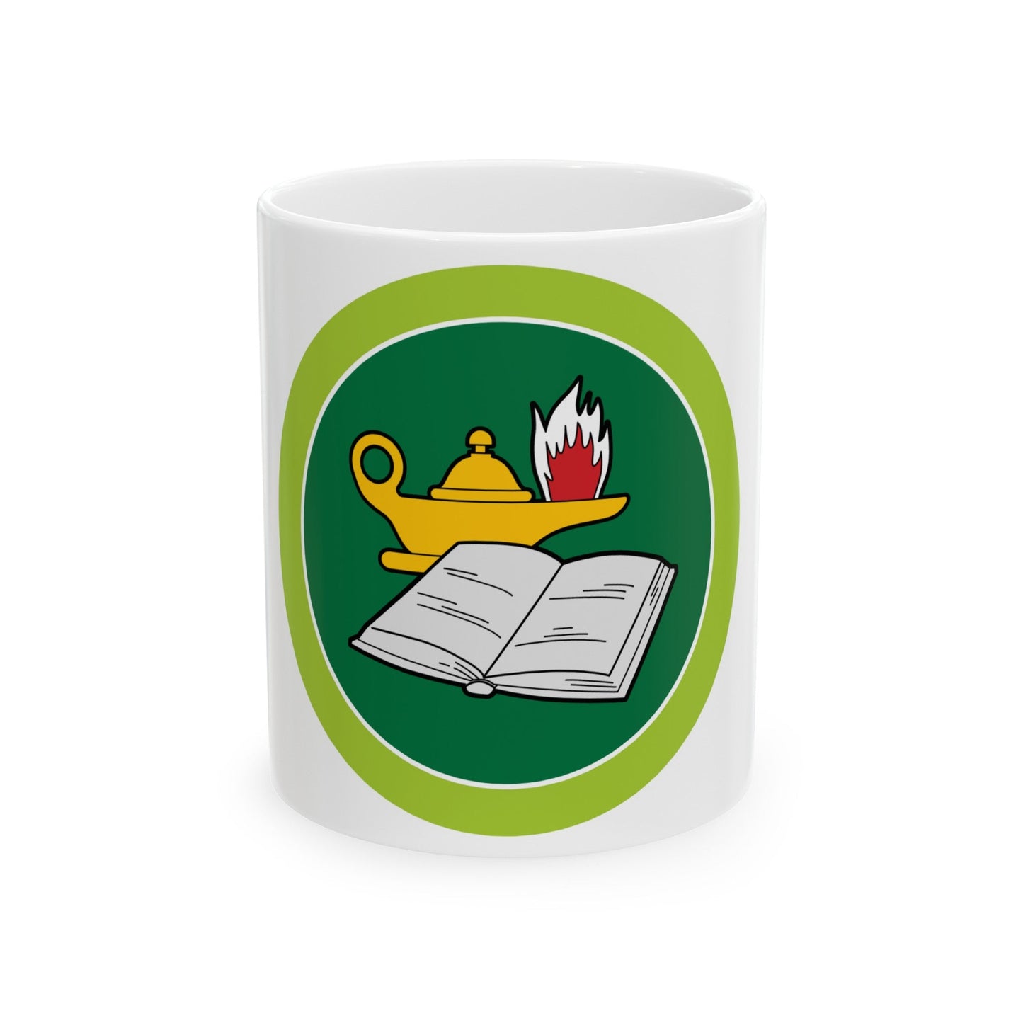 Reading (Boy Scout Merit Badge) White Coffee Mug-11oz-The Sticker Space