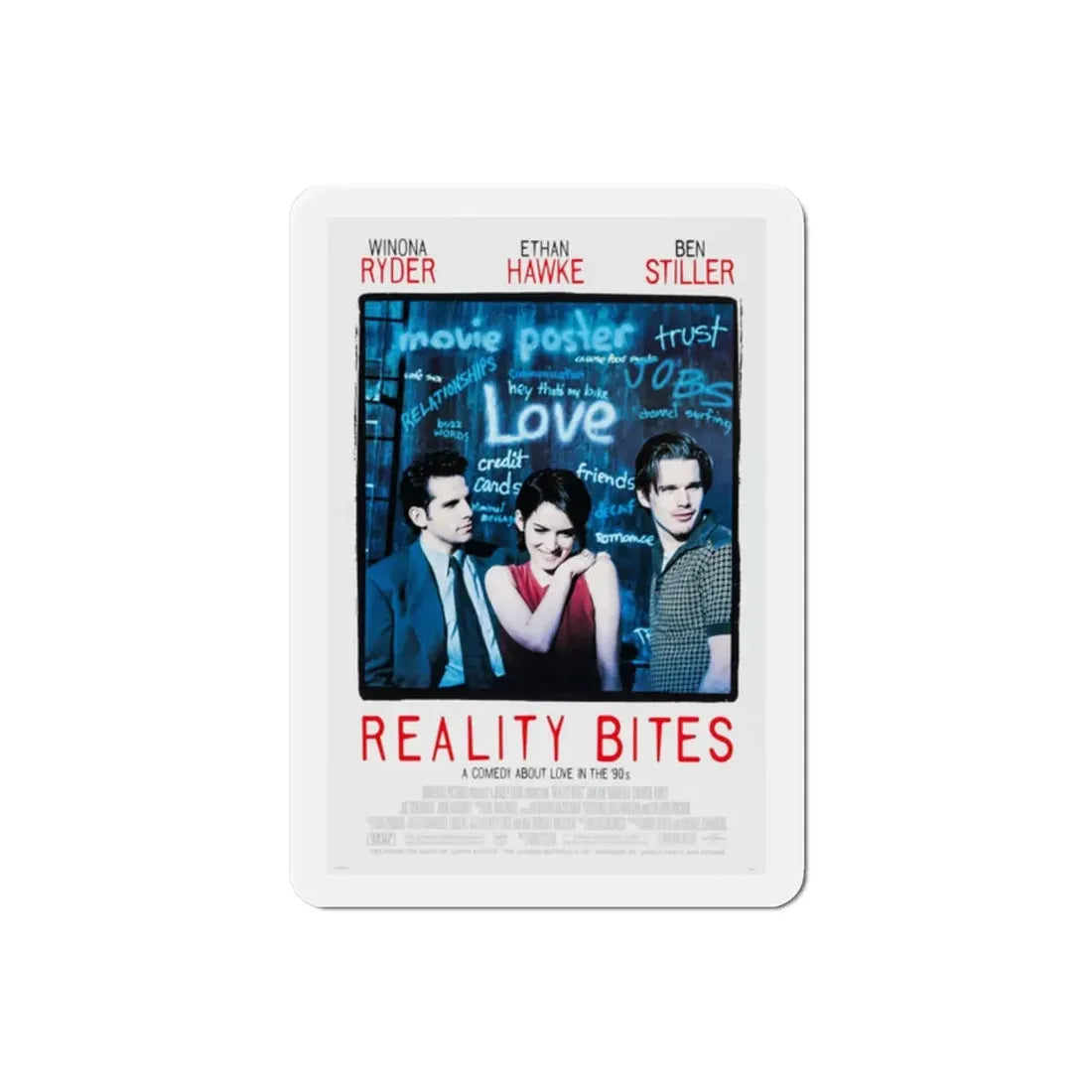 Reality Bites 1994 Movie Poster Refrigerator Magnet - The Sticker Space