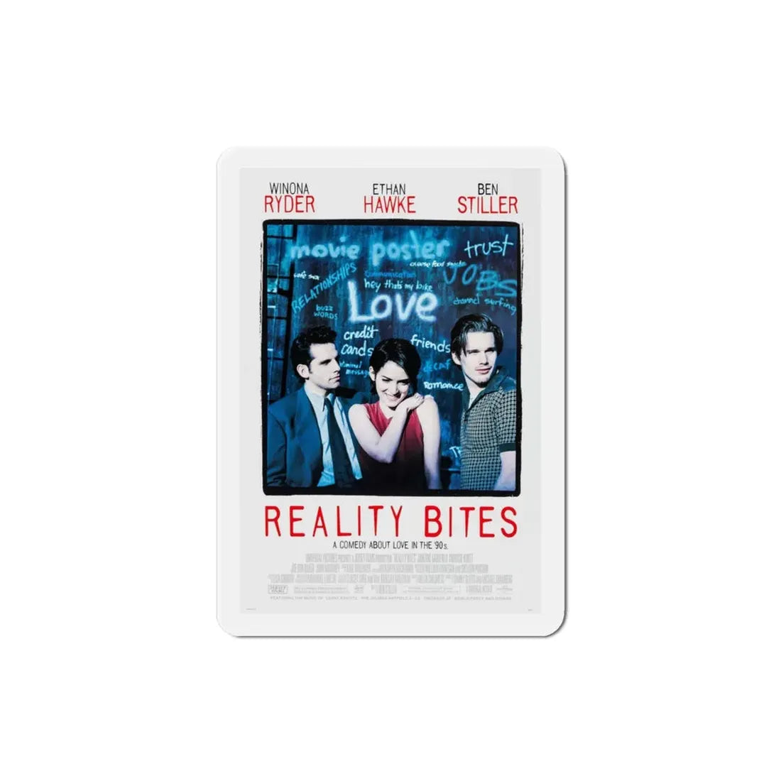 Reality Bites 1994 Movie Poster Refrigerator Magnet - The Sticker Space